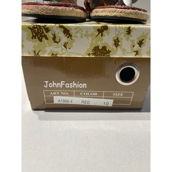 John Fashion Wedge Sandals Size 10 New In Box - Picture 7 of 10